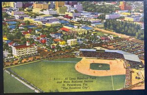 Mint USA Picture Postcard A1 Lang Baseball Field And Main Business Section