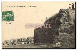 Old Postcard Saint Aubin sur Mer Cliffs