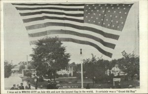 White City - Chicago? Largest American Flag in World c1905 Postcard