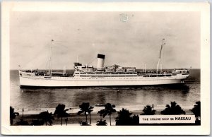 1954 Ship The Cruise Ship of Nassau Real Photo RPPC Posted Postcard