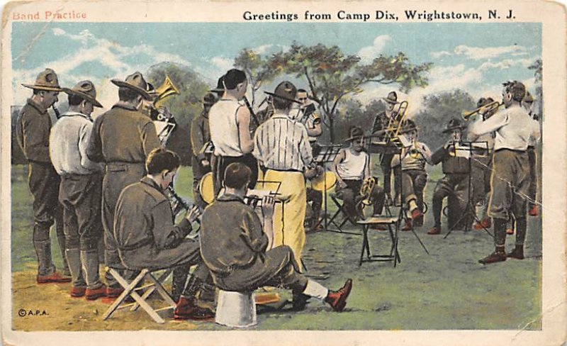 Band Practice Camp Dix, Wrightstown, NJ.,USA Military Band Unused 