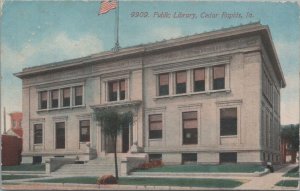 Postcard Public Library Cedar Rapids Iowa IA 1915