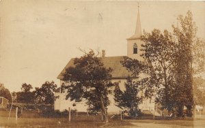 G34/ Grand Rapids Wisconsin RPPC Postcard Church Building 1909   1