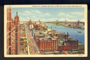 New York City, New York/NY Postcard, Tudor City, Welfare Island & East River