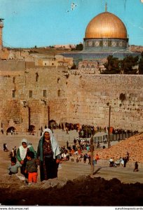 Israel Jerusalem Old City View Towrds The Western Wall and Dome Of The Rock 1971