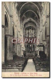 Old Postcard Beaune nel inside Our Lady of the Roman Bourguignon middle of XI...