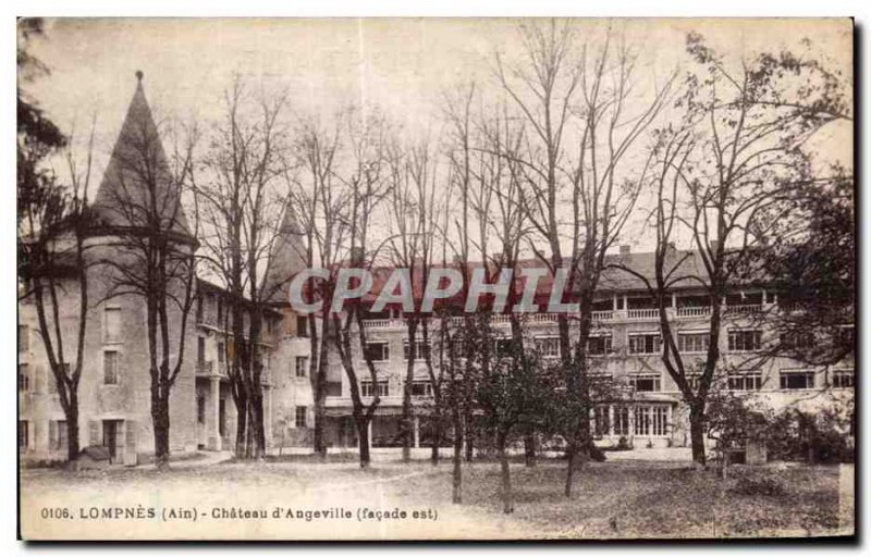 Old Postcard Lompnes (Ain) Chateau d Angeville (frontage is)