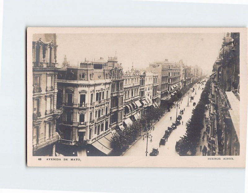 Postcard Avenida De Mayo Buenos Aires Argentina