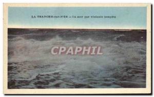 Old Postcard La Tranche Sur Mer La Mer Violent Storm