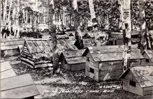 Real Photo Postcard Indian Cemetery in L'Anse, Michigan
