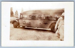 1930's? RPPC FRANK MARTZ COACH COMPANY*ANTIQUE TRAILWAYS NATIONWIDE SYSTEM BUS