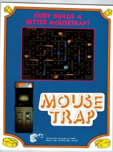 Mouse Trap Arcade Flyer Original 1981 Video Game Retro 8.5 x 11 Maze Vintage