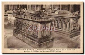 Postcard Abbey of St Denis Tomb of Philip of France son of Louis VIII comes f...