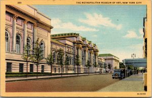 Vtg 1930's Metropolitan Museum Of Art New York City NY Linen Postcard