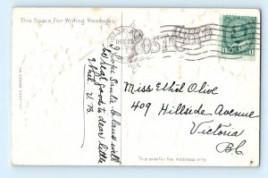 Christmas Snowman Children Tree Postcard Nash