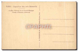 Old Postcard Paris Exhibition of Arts Decoratifs National Flag of Great Britain