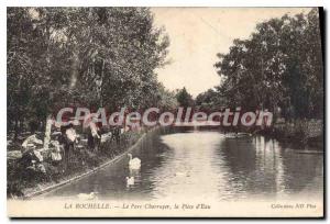 Old Postcard La Rochelle Charruyer Park La Piece On Water