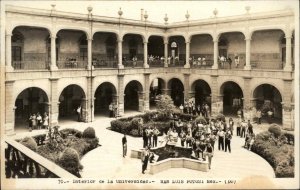 San Luis Potosi Mexico Interior de la Universidad Real Photo Vintage Postcard