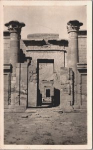 Greece Thebes Entrance to the Temple Vintage RPPC 09.34