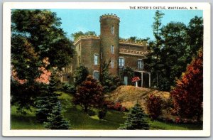 Vtg Whitehall New York NY The Meyer's Castle 1920s View Old Postcard