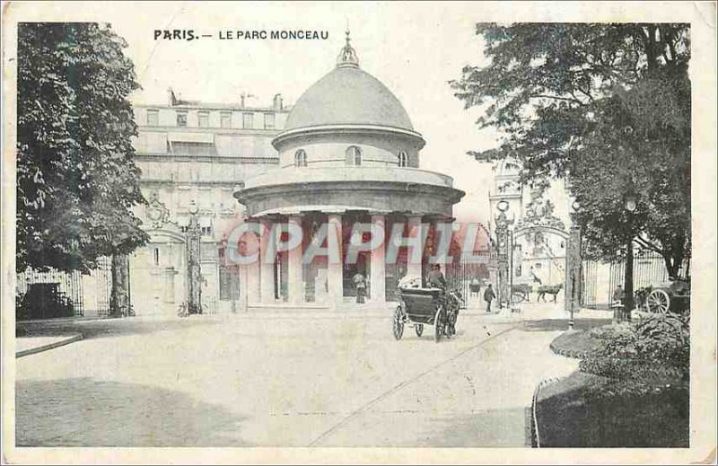 Postcard Old Paris Parc Monceau