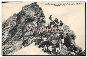 Old Postcard Militaria Alpine Alpine Hunters Gunners to pass Traversette Queyras