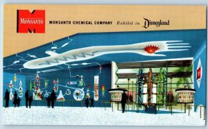 Anaheim California Postcard Mosanto Chemical Company Exhibit In Disneyland c1960