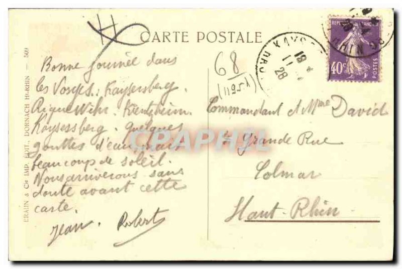 Old Postcard Riquewihr Impasse Rue Jews