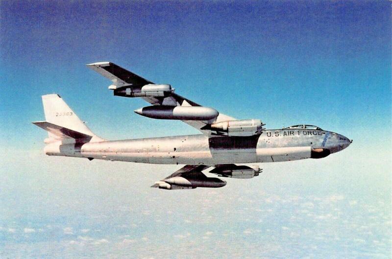 CB1 BOEING B-47E STRATOJET-FASTER THAN MANY FIGHTERS-RETIRED IN 1966 POSTCARD