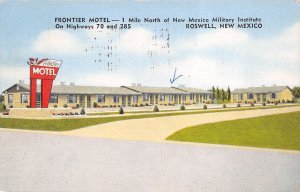 Roswell New Mexico 1954 Postcard Frontier Motel