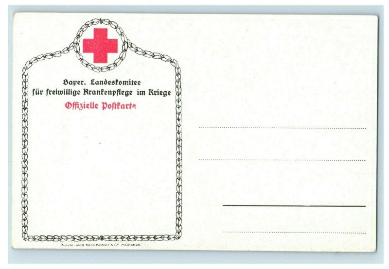 1914-16 WWI German Official Red Cross So Steht der Krieg Lovely Artwork P21 