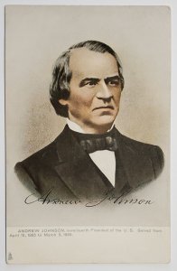 Andrew Johnson 17th President Of The United States Tuck Series Postcard C31