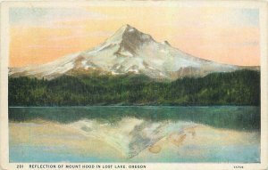 United States reflection of Mount Hood in Lost Lake, Oregon