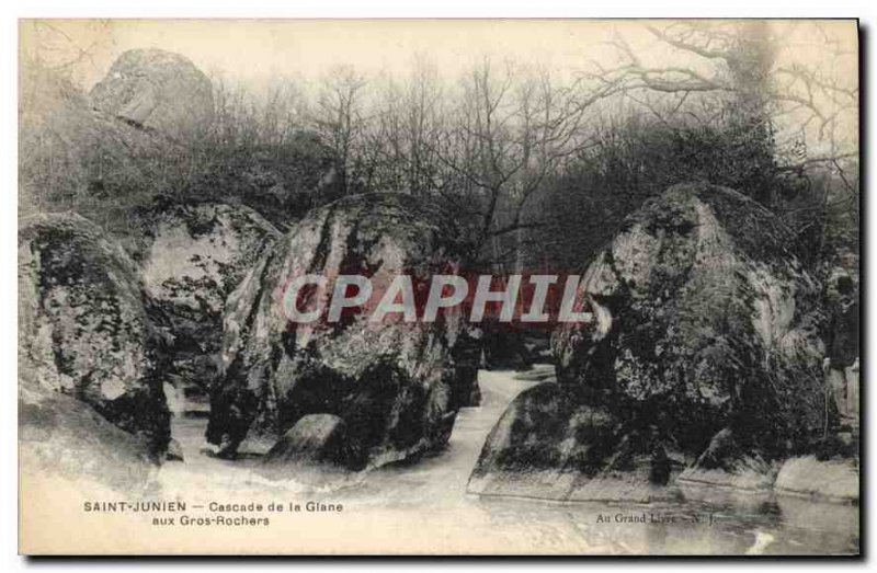 Postcard Old St Junien Cascade Glane to Big Rocks