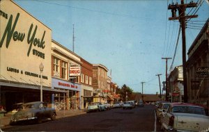 Quakertown Pennsylvania PA West Broad Street Scene Classic Cars Vintage PC