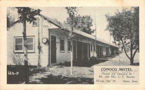 CONOCO MOTEL Ames, Iowa Roadside Mr & Mrs Bourne Story Co 1941 Vintage Postcard