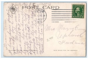 1913 Post Office Building Classic Car Muncie Indiana IN Vintage Antique Postcard