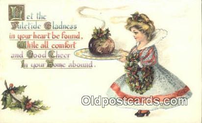 Christmas Postcard, Post Card Old Vintage Antique Carte, Postal Postal  