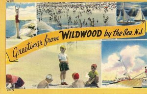 Postcard Greetings From Wildwood by the Sea , NJ.    S6