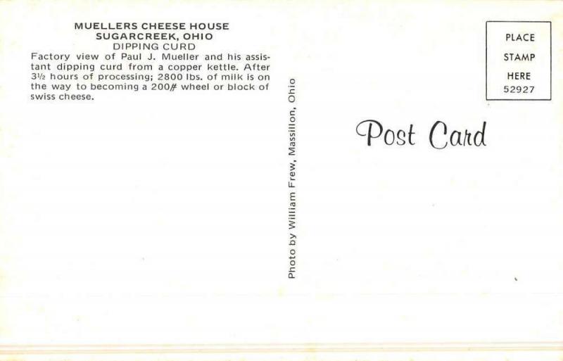 Sugarcreek Ohio Muellers Cheese House Interior Vintage Postcard K51281