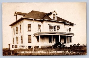 J90/ Lidgerwood North Dakota RPPC Postcard c1910 Hospital Building  653