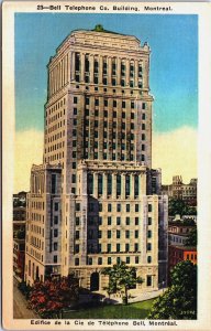 Canada Bell Telephone Co. Building Montreal Vintage Postcard C188