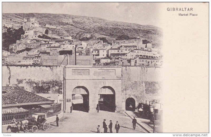 Market Place, Horse Wagon, GIBRALTAR, 1900-1910s