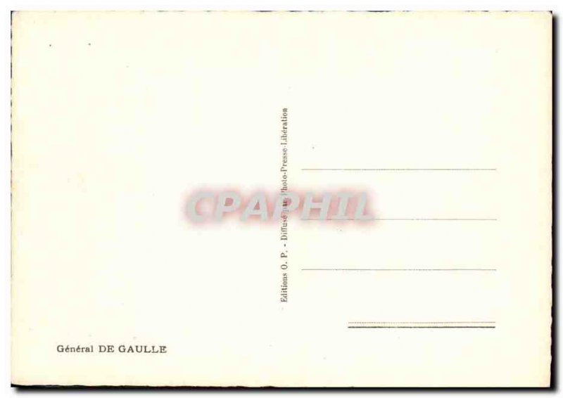 Postcard Modern Army General de Gaulle