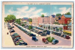 1941 Community Center Legion Parkway Brockton Massachusetts MA Vintage Postcard