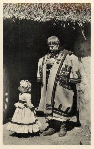 RPPC Postcard 349 Father in Ornate Coat & Child in Traditional Dress of Hungary