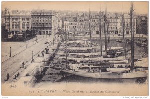 Place Gambetta Et Bassin Du Commerce, LE HAVRE (Seine Maritime), France, 1900...