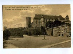 192387 POLAND KRAKOW Castle view Vintage postcard