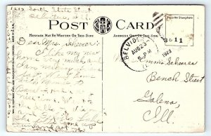 BELVIDERE, IL Illinois ~ 1923 ~ HIGH SCHOOL ~ Boone County Postcard