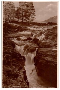 The Salmon Leap At The Linn Of Dee Near Braemar United Kingdom  Fishing Postcard